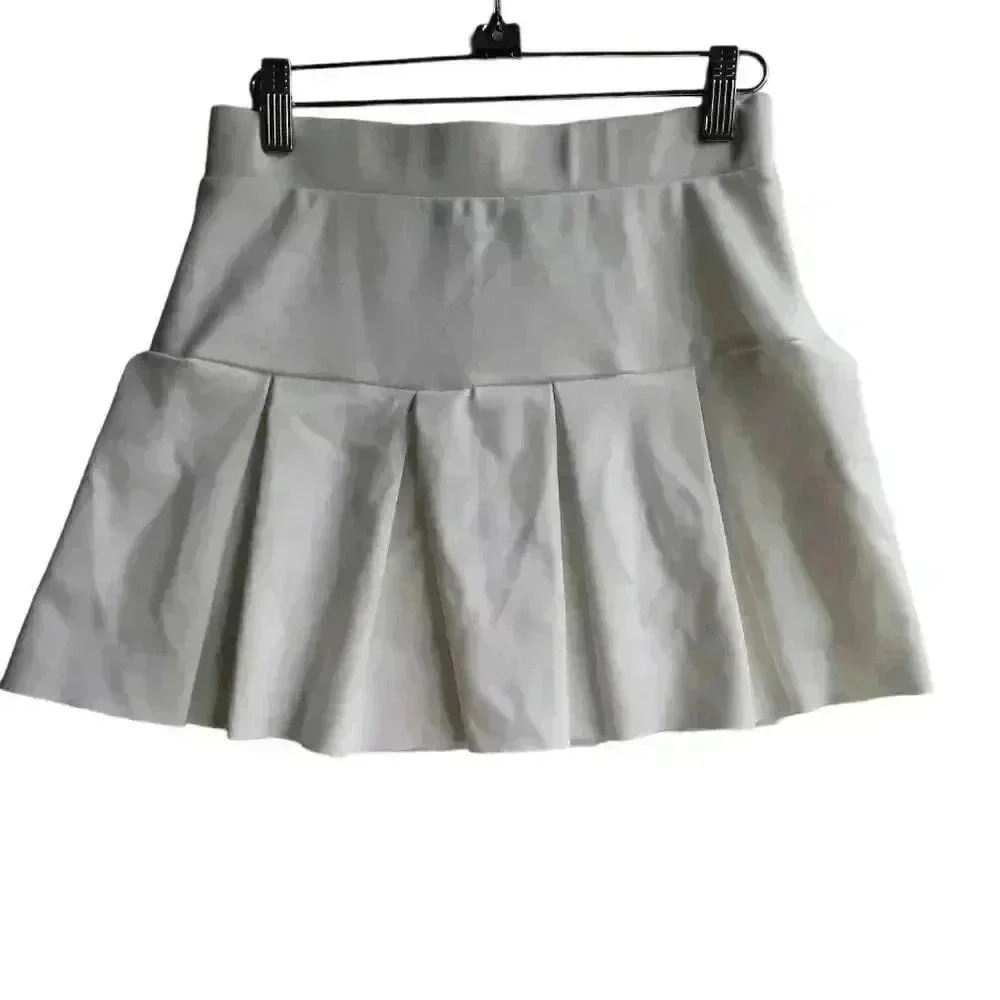 Lioness white pleated mini skirt sz small